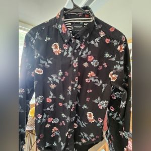 DENIM AND FLOWER MENS BUTTON DOWN SHIRT L